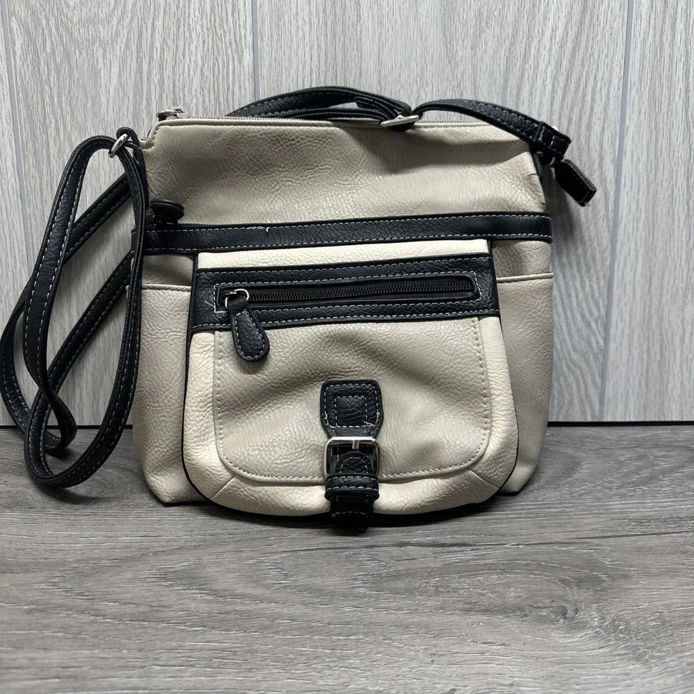 Crossbody Bag Women Small Cream Black Good‎ Multi-Pocket Utility medium bag